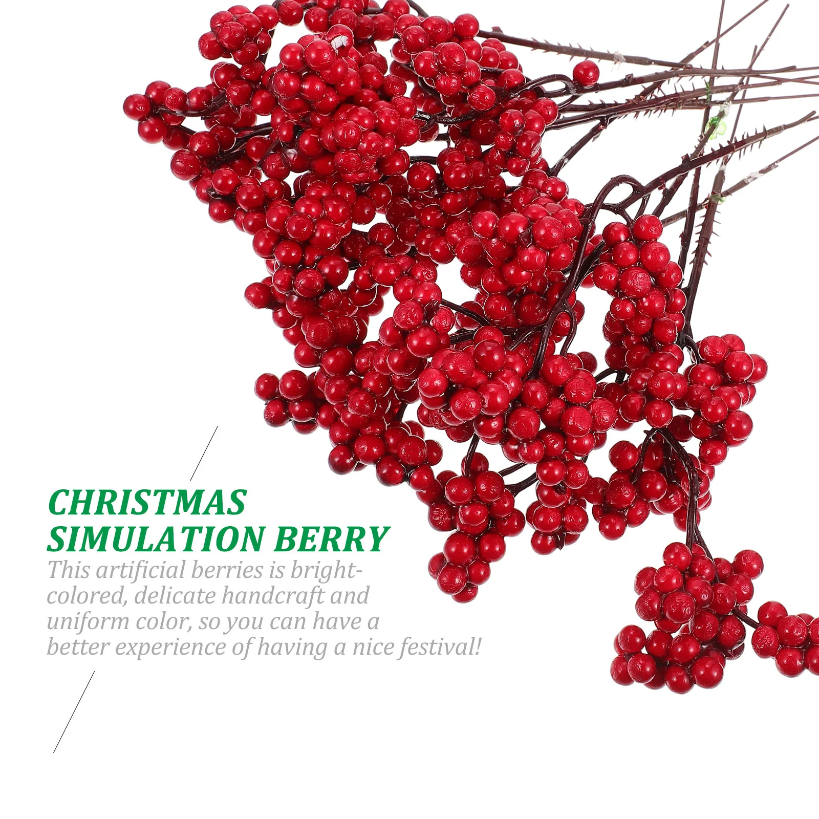 10 PCS Artificial Berries Simulation Berry Decor Emulation Fruit Flower Christmas Plant Branch Ornament Plastic Office