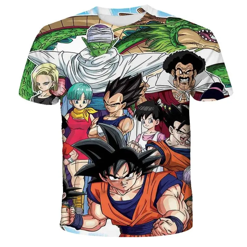 2026 Herren Dragon Ball T-Shirt für Erwachsene Sommer Kurzarm Kinder Cartoon T-Shirt für Jungen