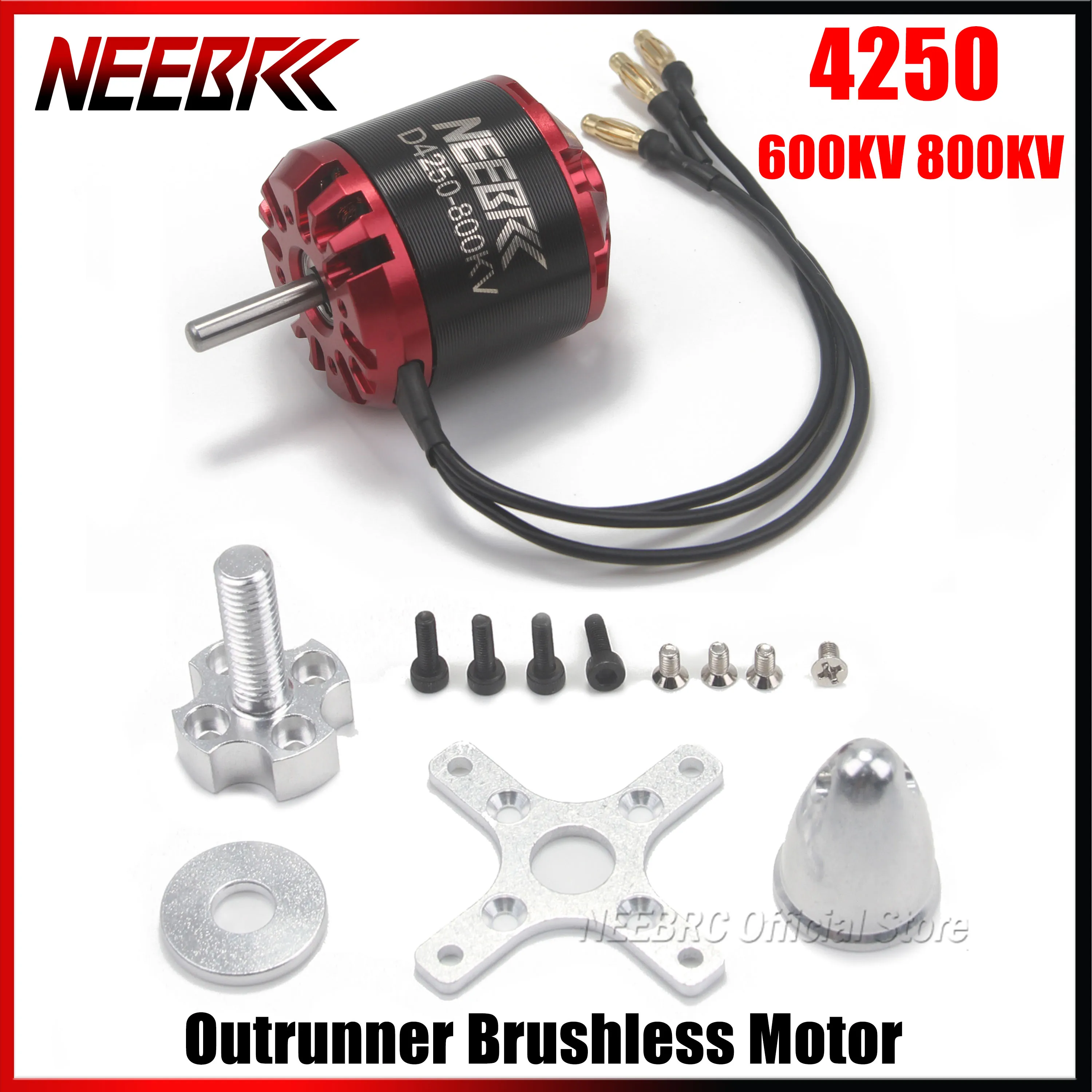 

NEEBRC 4250 800KV 600KV Outrunner Бесщеточный двигатель 3-7S для RC FPV с фиксированным крылом Гоночный дрон Самолет Мультикоптер ESC Часть