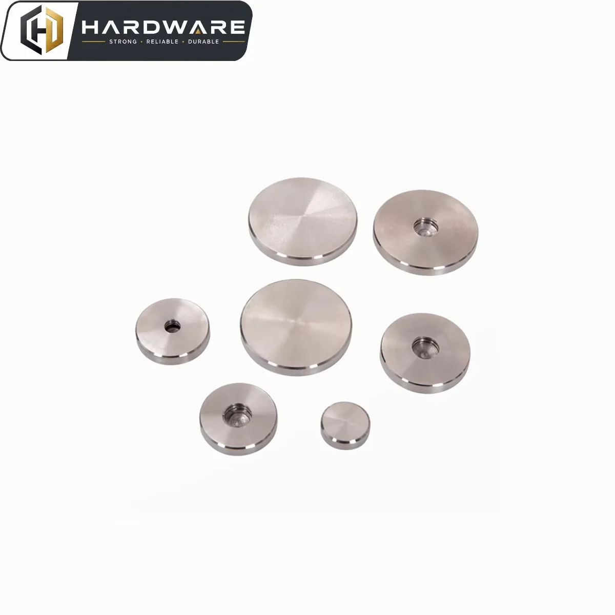 304 Stainless Steel Blind Hole Advertising Nail Nut Thin Flat Decorative Glass Fixed Round Nut M3m4m5m6m8m10