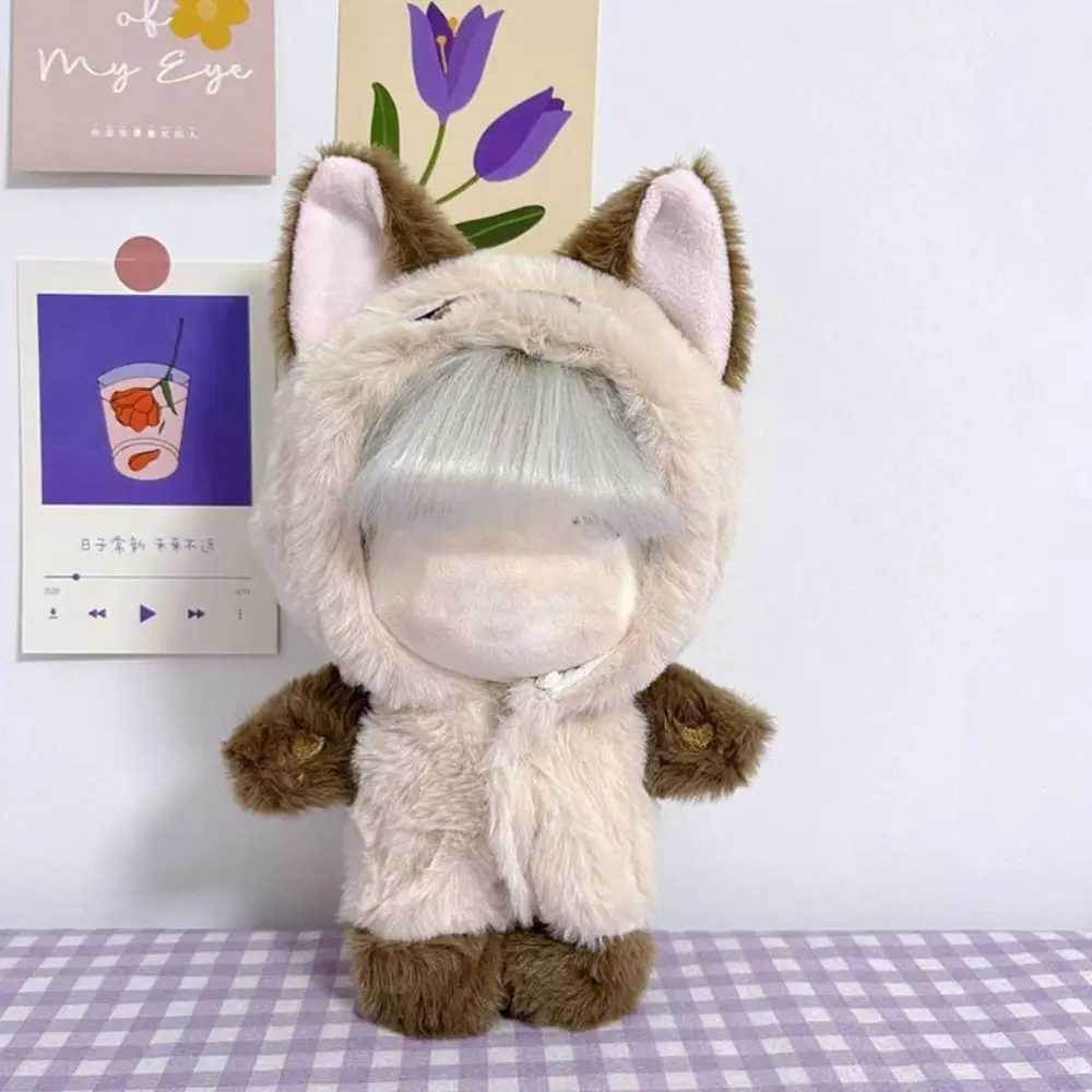 Petit Mini vêtements de 20cm, série animale, combinaison en peluche, robe à langer