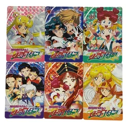 6 Sheets Sailor Moon Flash Card Tsukino Usagi Chibiusa Aino Minako Starlight Series Diy Action Toy Figures Anime Game Collection