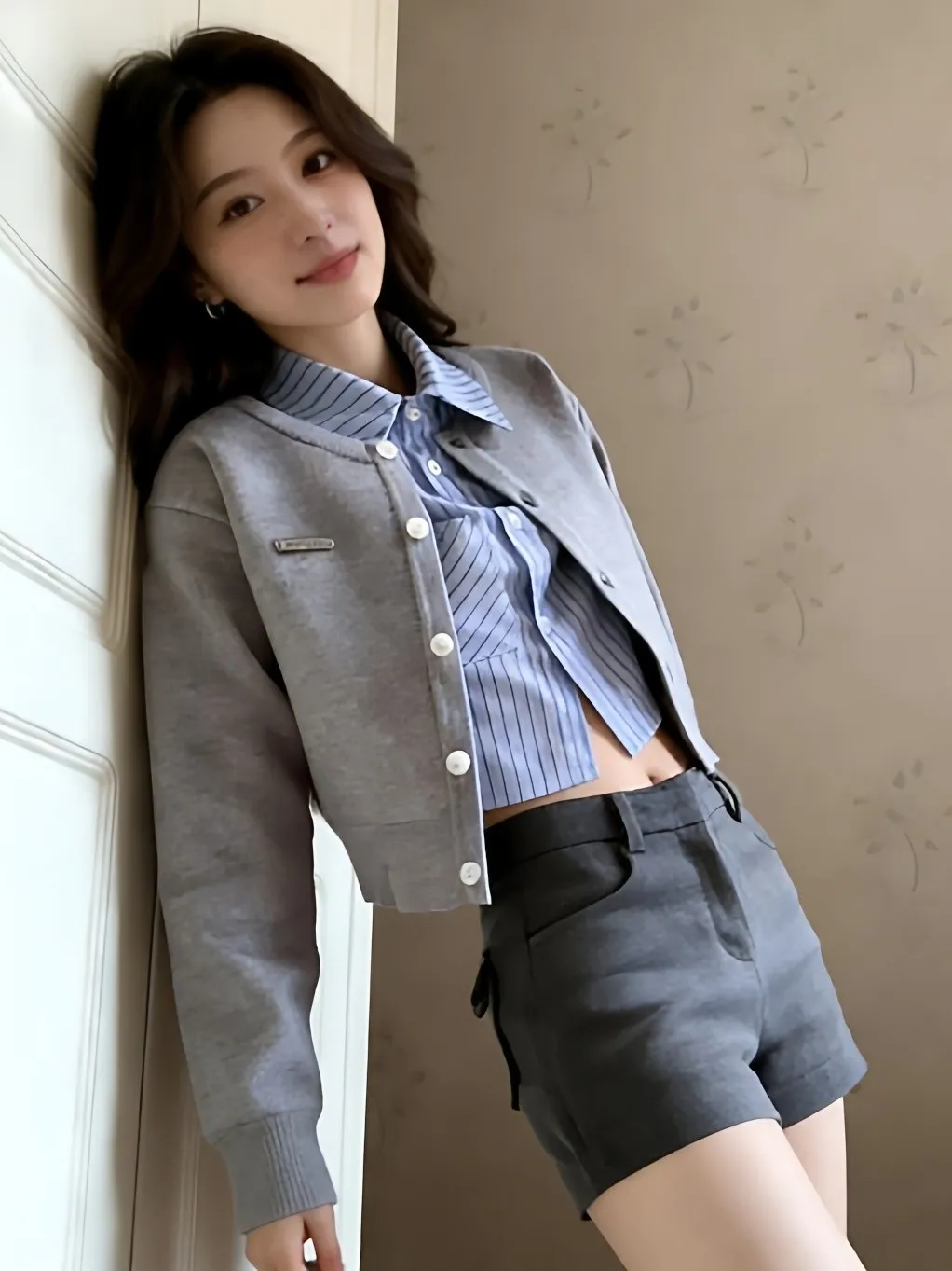 

Вязаный кардиган-пальто для женщин, повседневный, длинный, в корейском стиле, весенний, новый, в стиле лоу-эйдж, качественный