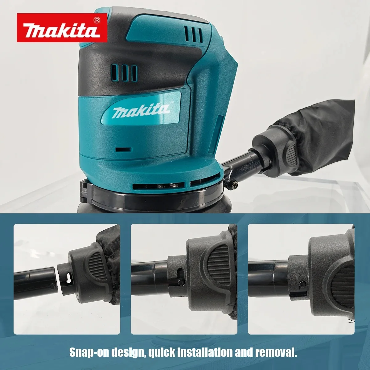 Makita DBO180Z 18V Cordless Random Orbital Sander  3 Speed 7000-11000 OPM with Dust Collection for DIY Workshop view 3