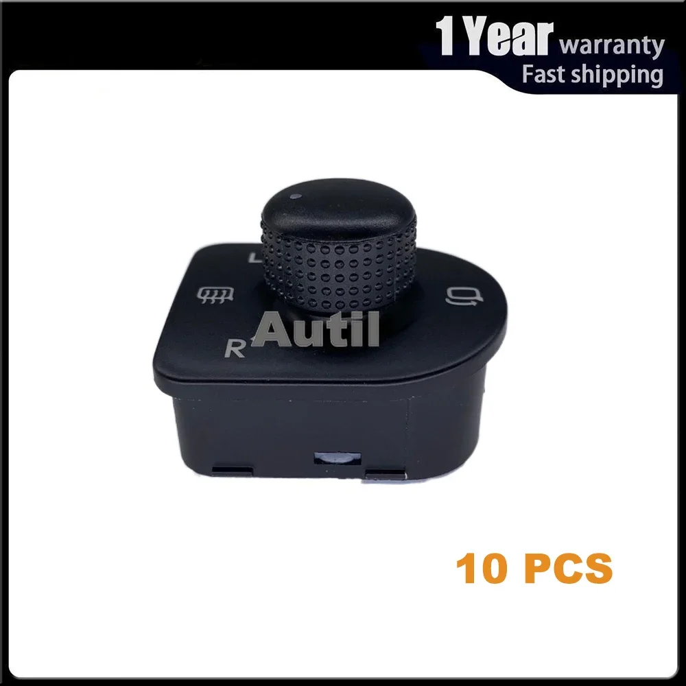 

10 Pcs For VW Beetle Jetta Golf Passat Electric Adjust Master Switch Rear View Mirror Control Knob High Quility 1J1959565E
