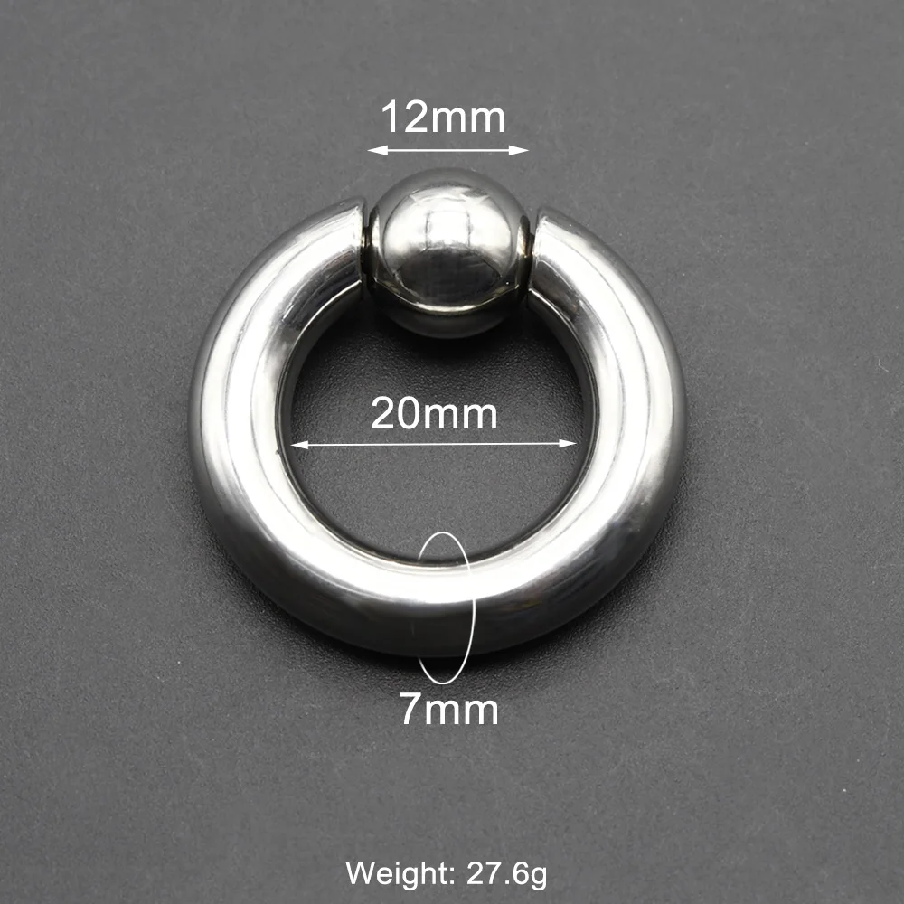 Captive Spring Bead Ring for Septum Piercing