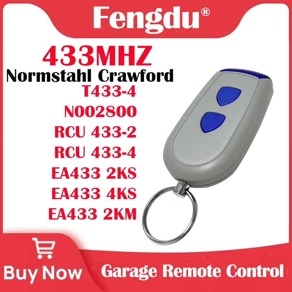 Gate Door Remote Control Normstahl Crawford Standard Steel EA433 2KS 4KS RCU N002800 Garage Door Control Opener
