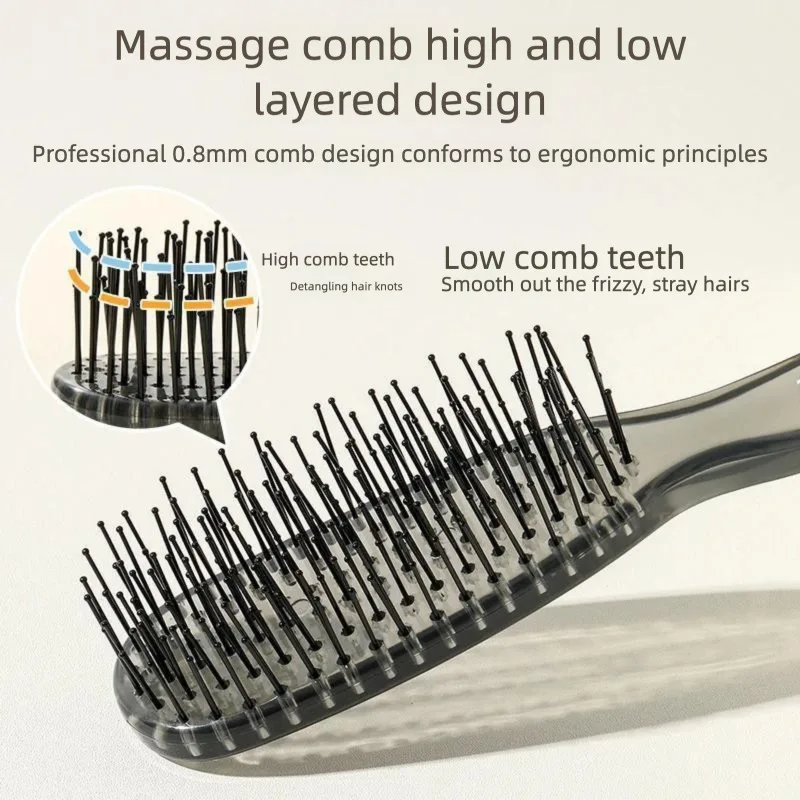 Zuo Xiaozhuang Multi-Layered Magic Comb Dry Wet Dual-Purpose Scalp Massage Hair Smoothing Brush for Hair Care