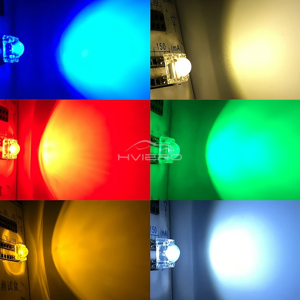 1000Pcs 5mm F5 White Red Green Blue Light Beads Dome Flux Water Clear Piranha Emitting Diode Led Car Lamp Bulb Diodes