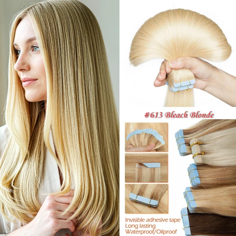 100-human-hair-tape-in-hair-extensions-20pcs-16inch-straight-4-p27-613-transform-your-look-boost-fullness-office-profession