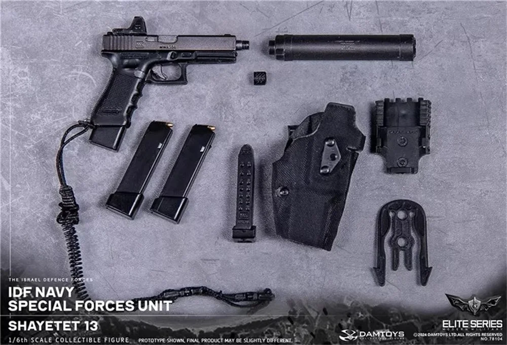 

In Stock DAMTOY DAM 78104 Man Soldier Doll The Secondary Weapons G17 Clips Holster Toys Model Not Real For 12" Doll Figure DIY