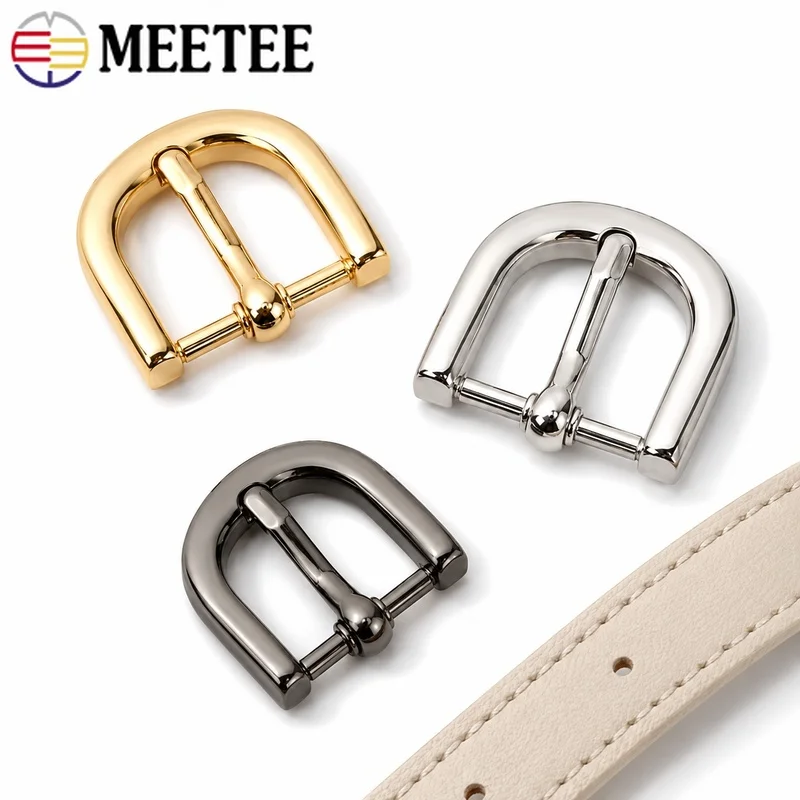 5/10/20Pcs 14/16/20mm Metal Pin Buckle Handbag Strap Clasp Thin Purse Belt Buckles Small Bag Fastener DIY Hardware Accessories