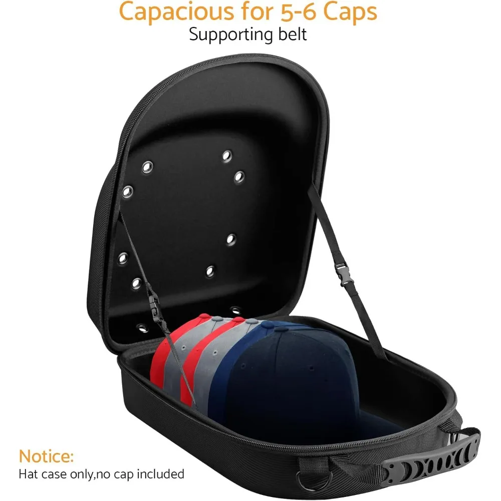 

Коробка для бейсбольных кепок, 1 шт., сумка для хранения бейсбольных кепок, дорожная портативная сумка для бейсбольных кепок, дорожный чехол для шляп, коробка для хранения шляп, черный цвет