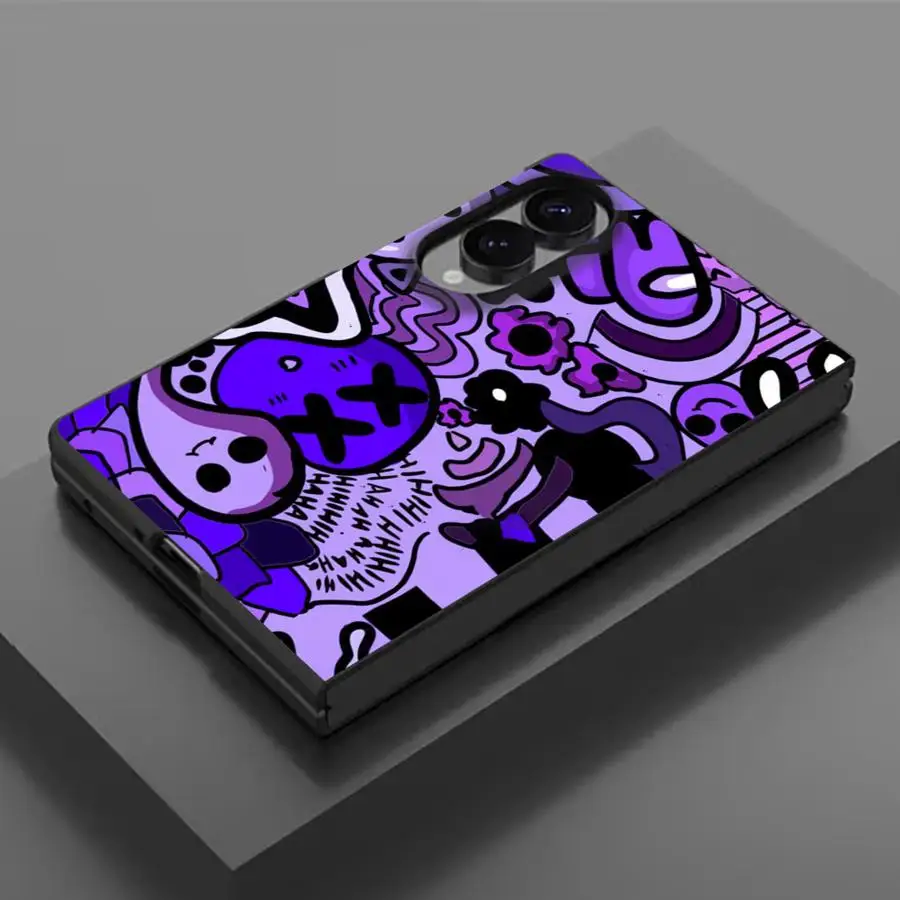 Purple Graffiti Pattern Phone Cover Case for Samsung Galaxy Z Fold8 Wide ZFold ZFold8 Fold 8