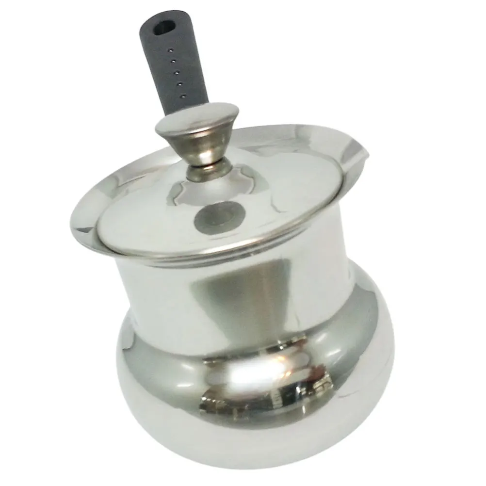 

Hot Milk Cup Stainless Steel Pot with Spout Kitchen Stockpot Boiler Pan for Stove Warm Soup Cooker Baby Heating