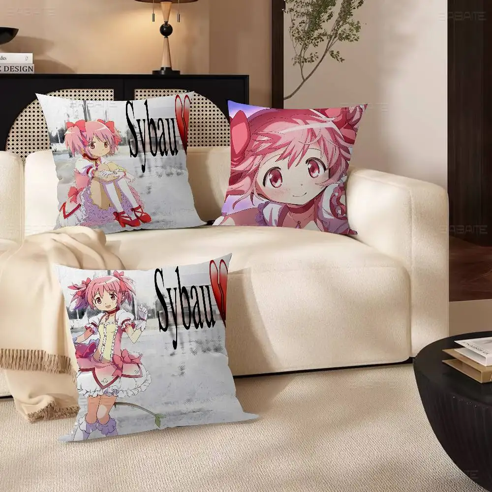 Anime Puella Magi Madoka Magica Pillow Anime Pillow Sofa Bed Head Pillow Cover Cushion Cover 45x45 cm Fashion