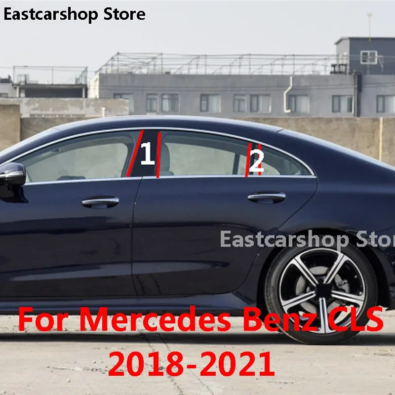 

Для Mercedes Benz CLS 2021 2020 2019 2018 Автомобильная Колонка B C средняя центральная колонка PC оконная Декоративная полоса наклейка аксессуары