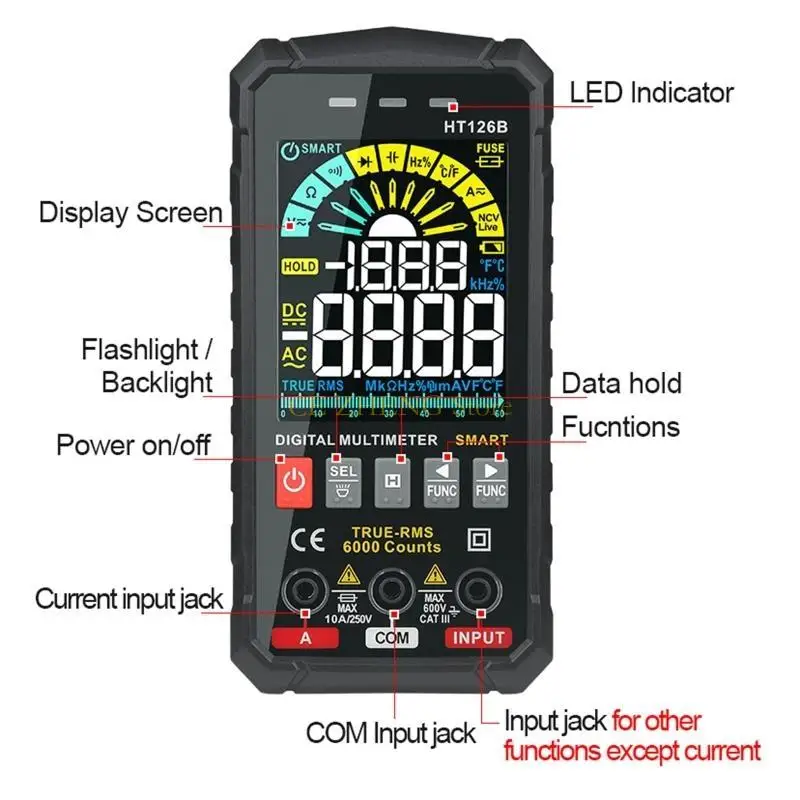 E56B Voltmetro digitale Display Amperometro Tensione Corrente Misuratore potenza Rilevatore Pannello LCD Monitor Shunt