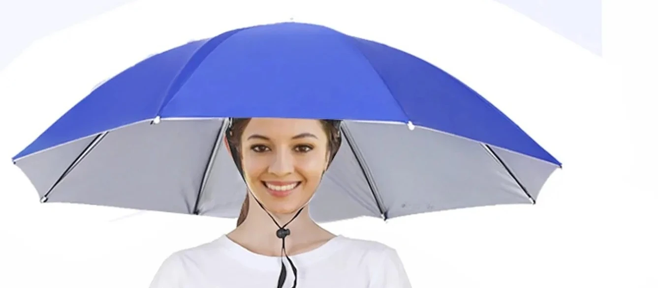 Rain Umbrella Hat Foldable Sun Shade Cap