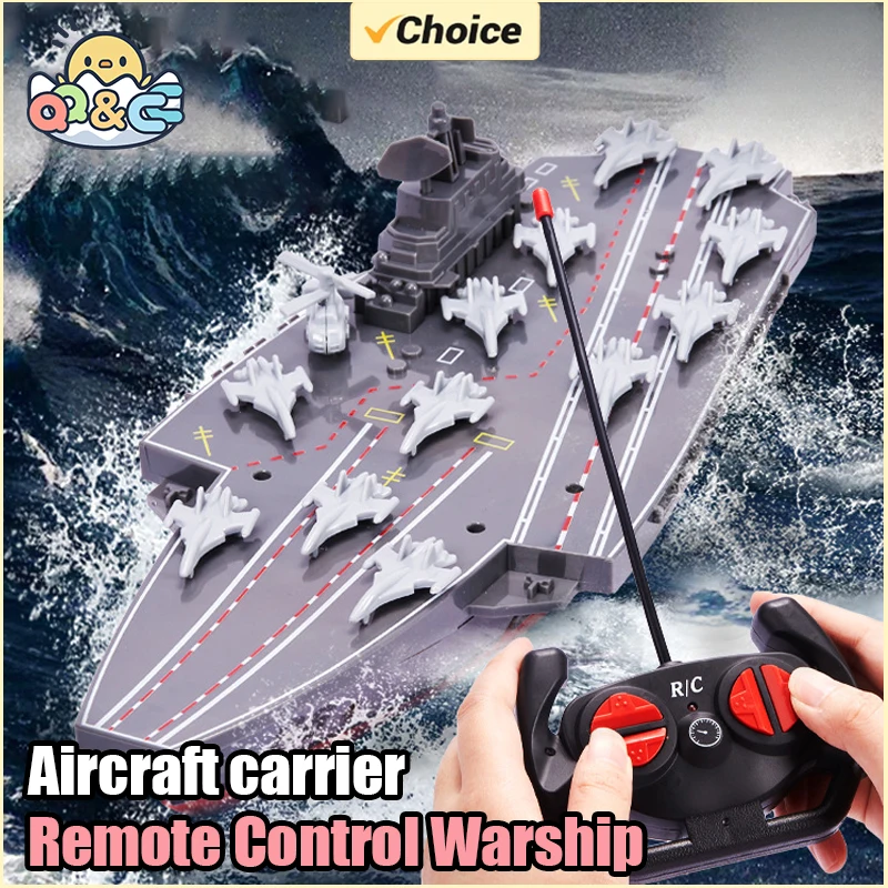 Remote Control Aircraft Carrier Warship 2.4G Military RC Speedboat Model Outdoor Children's Electric Toys for Kids Boys Gifts