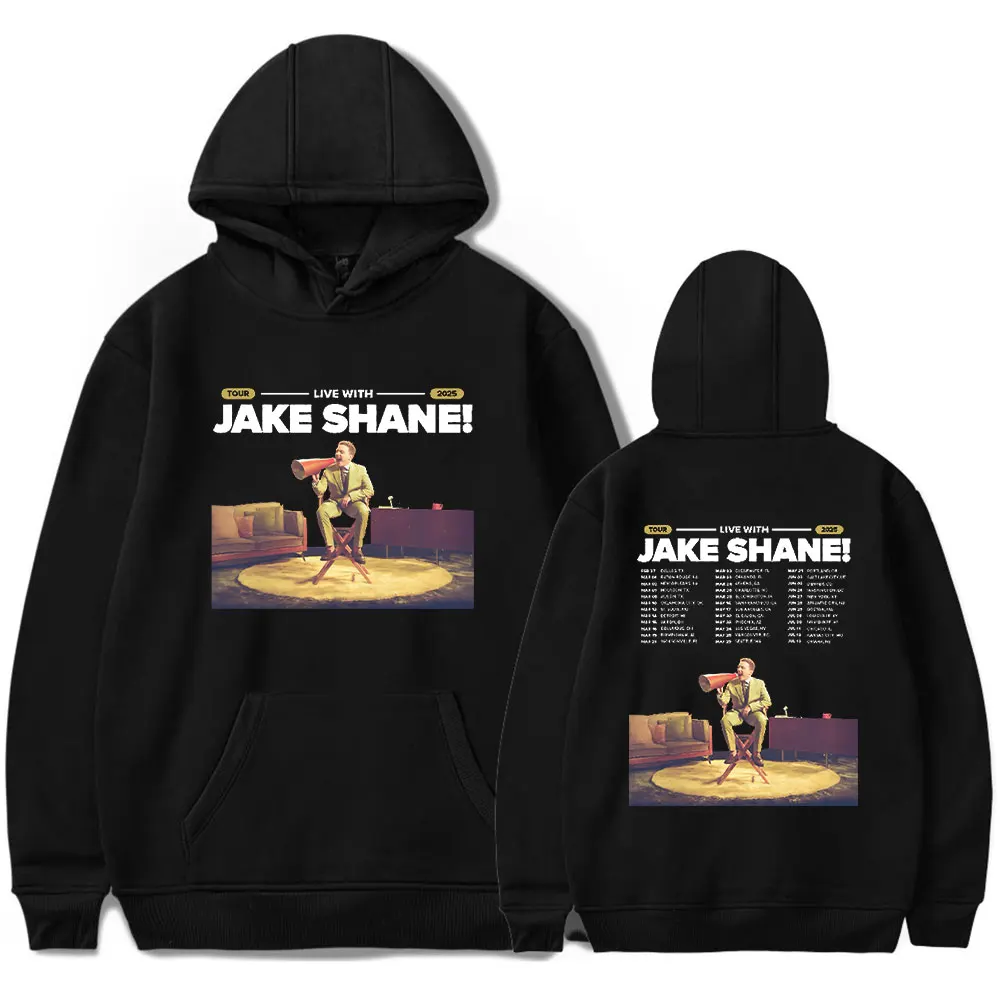 

Jake Shane Live 2025 Tour Hoodie Casual Sweatshirt Long-Sleeved Pullover Pocket Drawstring Hoodie Streetwear