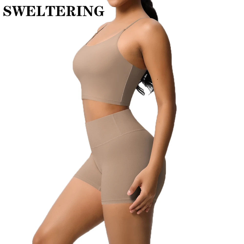 

SWELTERING комплект для йоги женский спортивный костюм спортивная одежда бюстгальтер пуш-ап шорты комплект для йоги спортивная одежда комбинезоны для тренировок одежда для фитнеса и спортзала