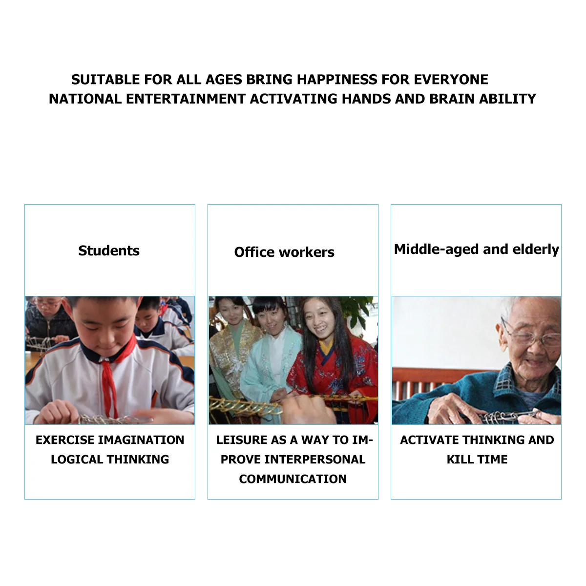 

2 Sets Iq Puzzle Ring Metal Brain Teaser Chinese Intelligence Challenge Buckle Game Green Blue Brain Puzzle Set