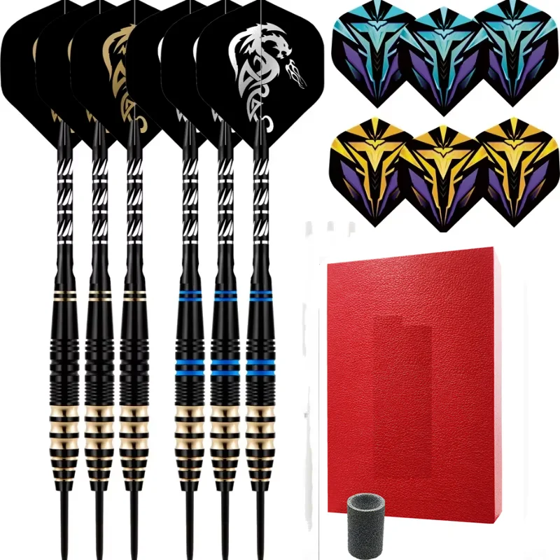 

6pcs/set 23g Tungsten Steel Needle Darts Gift Box Set with Standard Dart Flight for High-quality Dart Game Competition