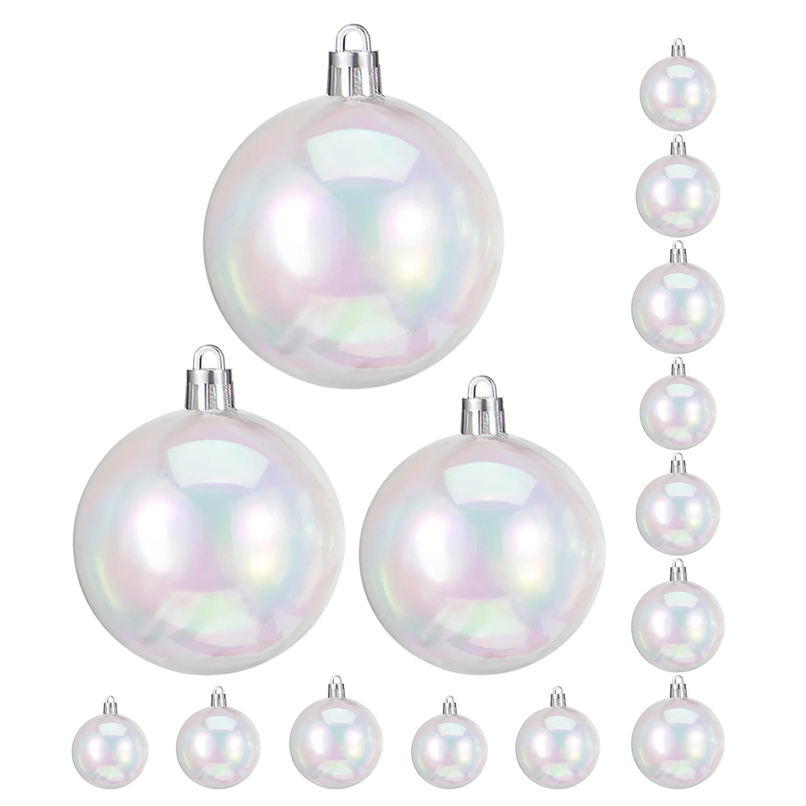 

30Pcs Shatterproof Plastic Christmas Ornaments Transparent Globe Xmas Tree Baubles Hanging Decorations Clear Holiday Ball Decor
