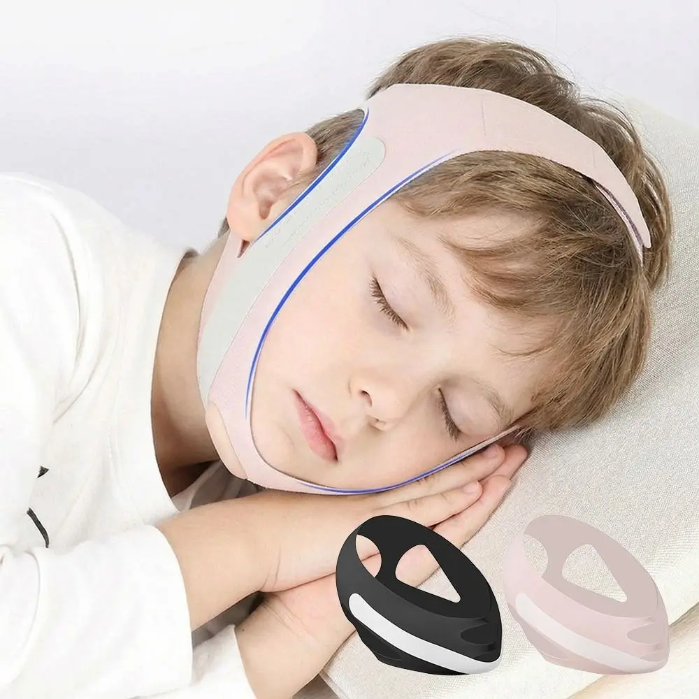 Durable Elastic Anti Snoring Belt Breathable Assisted Sleep Mouth Guard Belt Breathing Correction Chin Strap for &Adults