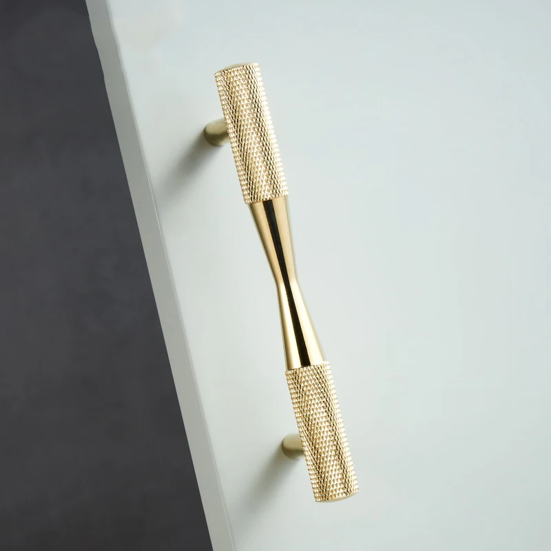 Brass Furniture Handles Black Gold Exquisite Knurled Pulls Cupboard Wardrobe Dresser Shoe Box Drawer Cabinet Knobs 
