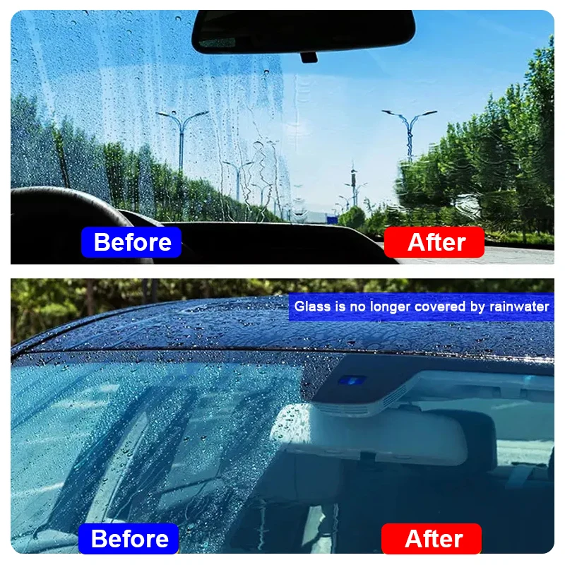 Car Glass Oil Film Remover Anti Rain Coating For Car Glass Hydrophobic Car Liquid Windshield Mirror Mask Auto Polish Kit