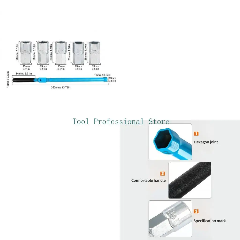 57QF 8-12Mm Sink Wrench Set With Rotating Handle Valves Removal Plumber Tool For Faucet Installation And Repair Enduring