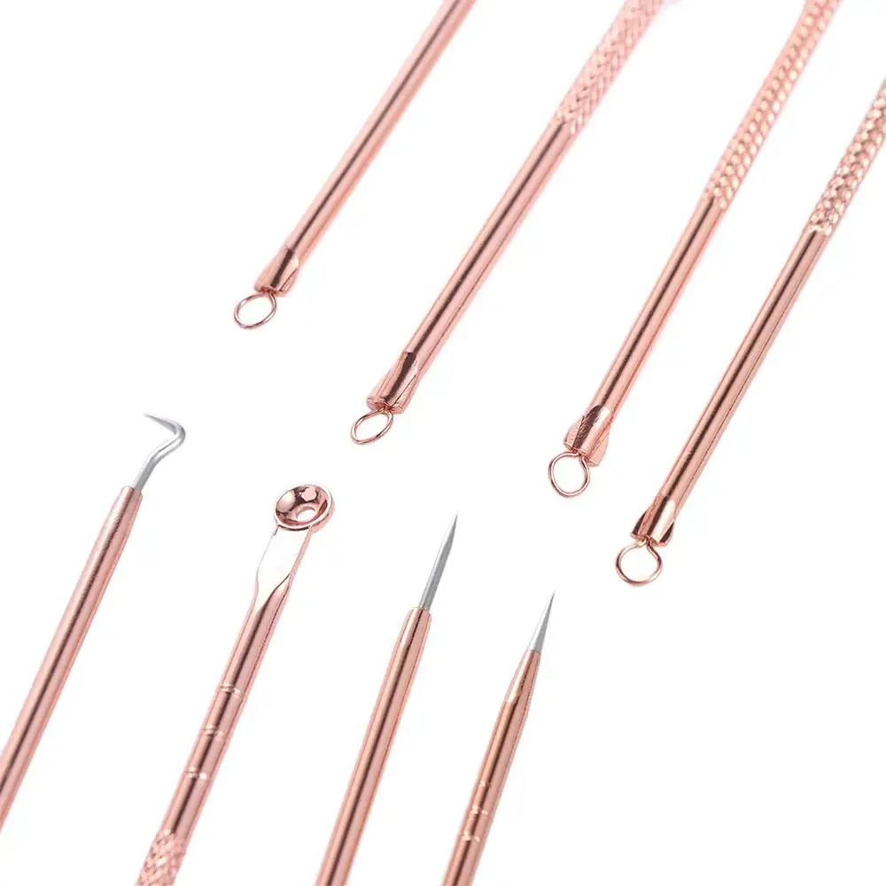 Stainless Blackhead Removal Needles Silver Rose Gold Pore Cleanser Needle Hook Durable Skin-friendly Black Head Pore Cleaner