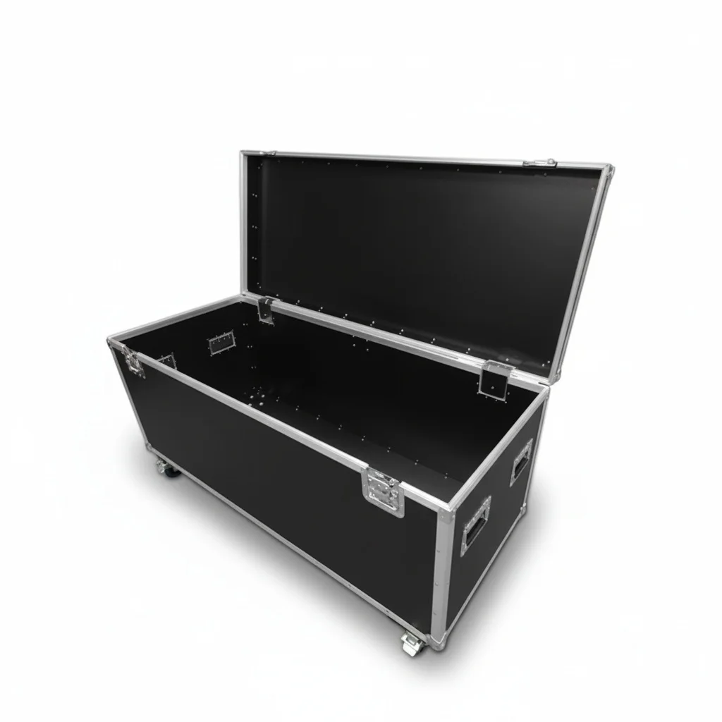 

ATA Flight Case, Aluminum and ABS Hard Shell TV Road Case with EVA Foam, Heavy Duty Equipment Case, Custom Display Case