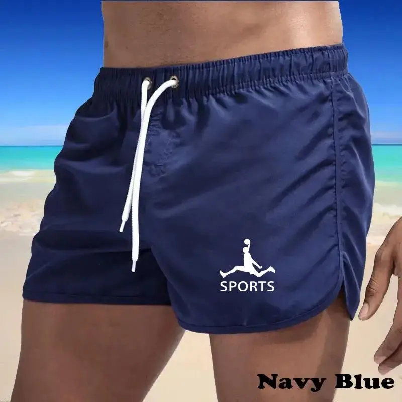 

2026 Summer Men's Shorts New Fashion Thin Solid Colour Quick Dry Mesh Breathable Casual Sports Fitness Beach Surfer Pants