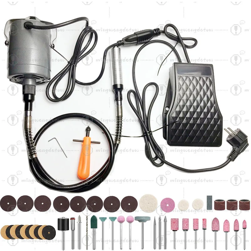 Hanging Mini Rotary Tool Set, DIY Engraving Polishing Machine 0.3-4.0mm Bit Size for Jewelry Grinding and Carving