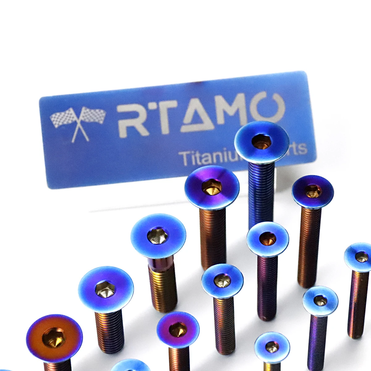 RTAMO Titanium Bolt M6X10/12/15/20/25/30/35/40/45/50mm Countersunk Hex Head TC4 Ti Alloy Screw Bike Motorcycle Adapter Fastener