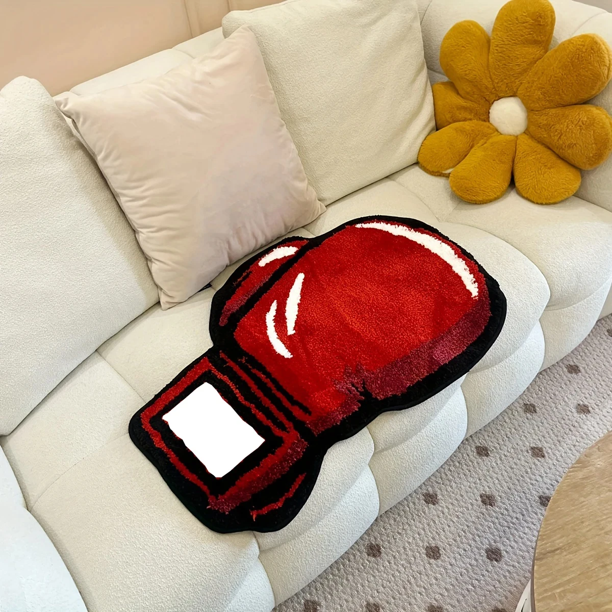 Red Boxing Gloves Tufted Rugs Soft Fluffy Tufted Irregular Printed Tiger Rug Room Decor Floor Mat Absorbent Non-slip Bathroom