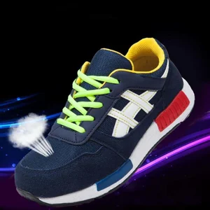 Homens Mulheres Segurança Sapatos Aço Toe Trabalho Sapatos Flats Casual Calçado Protetor Sneaker Proteger a segurança da construção Mens trabalho Botas 12 principais vendas bota de resgate - №2