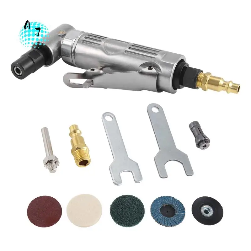 

A07F-1/4 Inch Air Angle Die Grinder 90 Degree Pneumatic Grinding Machine Cut Off Polisher Mill Engraving Tools Set With Spanner