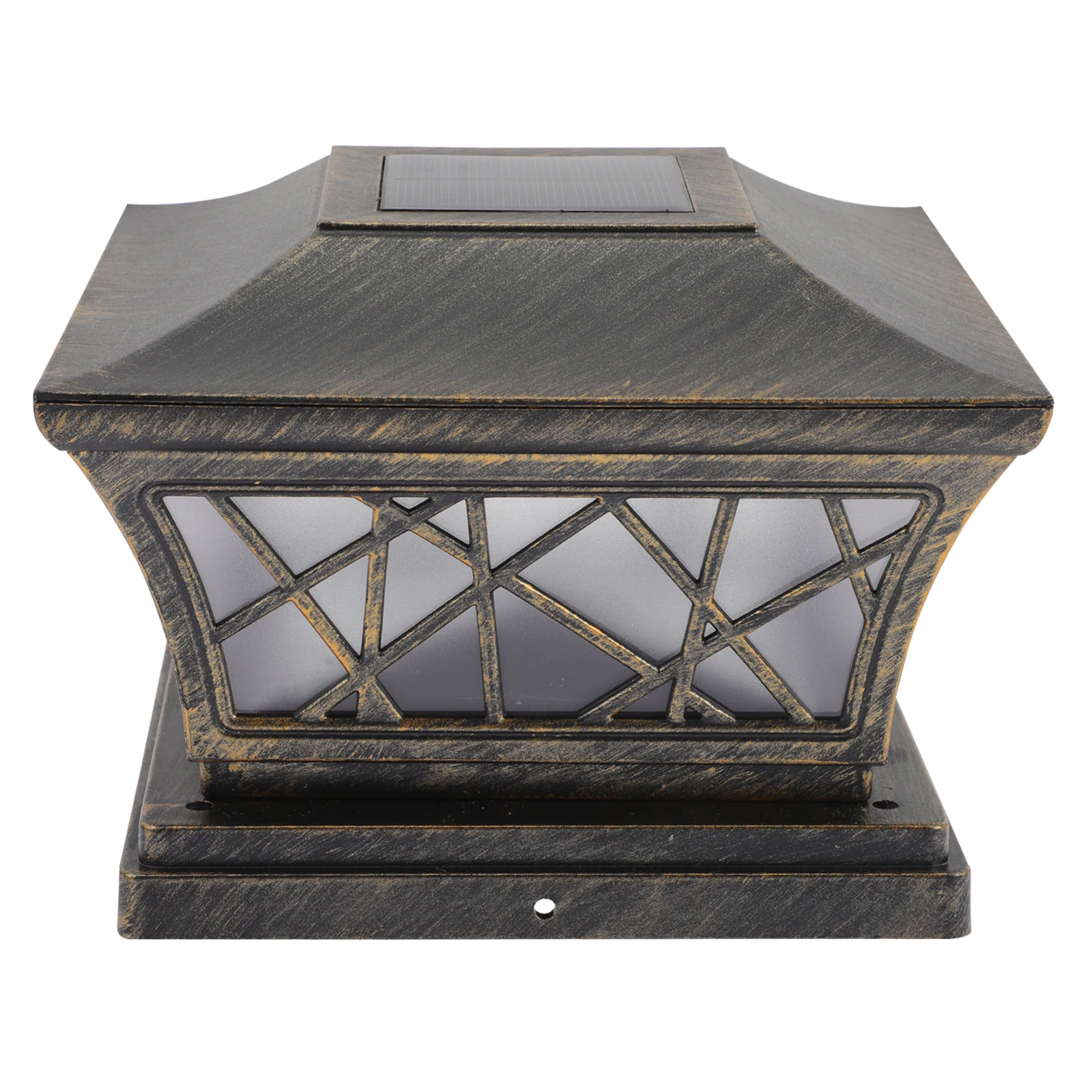 

Solar Powered Column Head Lamp Outdoor Garden IP44 Waterproof Post Light Fixture Courtyard Lantern Energy Saving Design