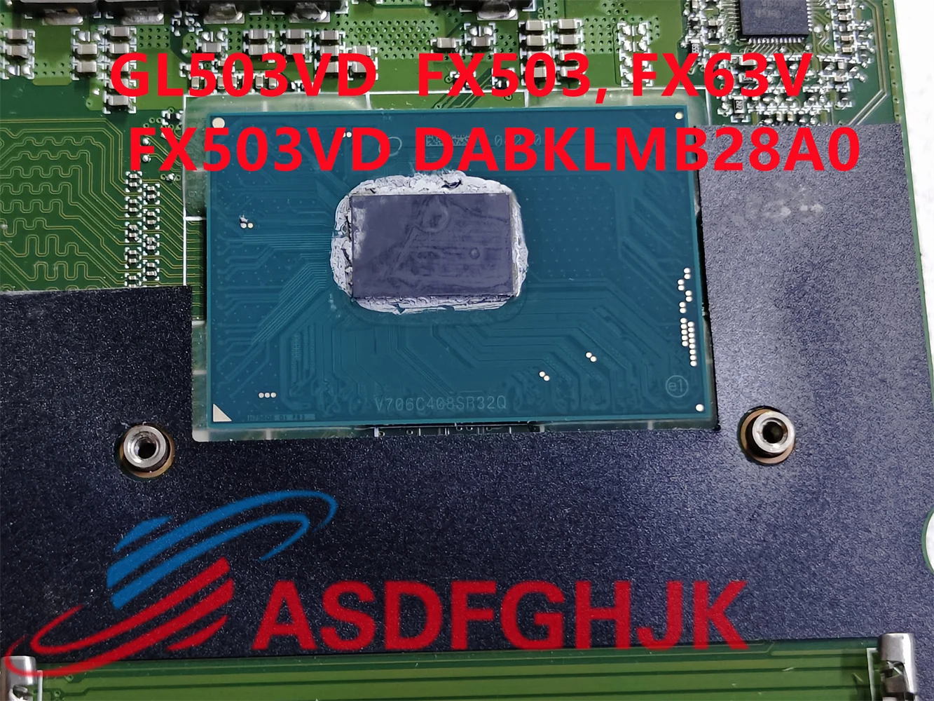 Imagem -05 - Placa-mãe do Portátil Apropriado para Asus Fx503 Fx63v Fx503vdgl503vd I77700hq I5-7300hq Gtx1050 Original Dabklmb28a0