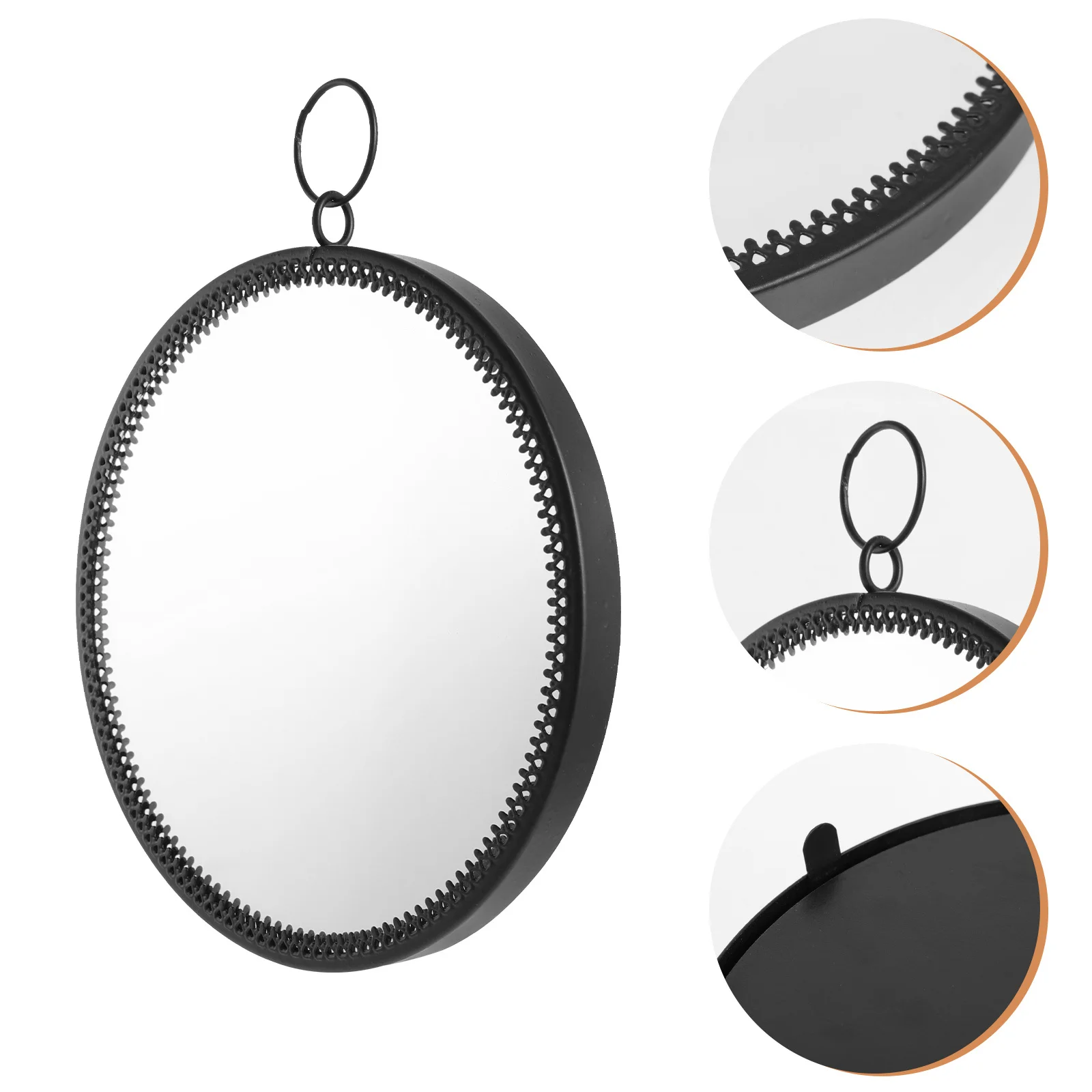 Round Hanging Wall Mirror Makeup Vanity Mirror for Bedroom Bathroom Decorative Use Wall Glass Mirrors