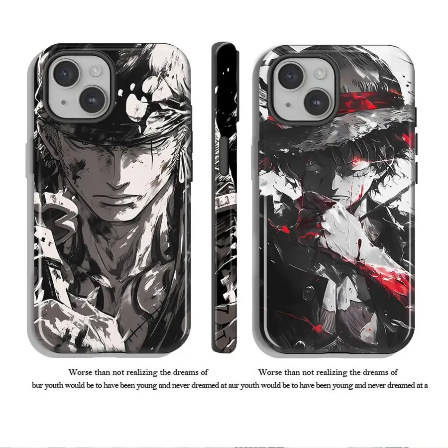 One Piece Luffy Anime Harte Handyhülle für iPhone 12 14 16 Pro Max 11 13 15 Plus 17 Air X XR