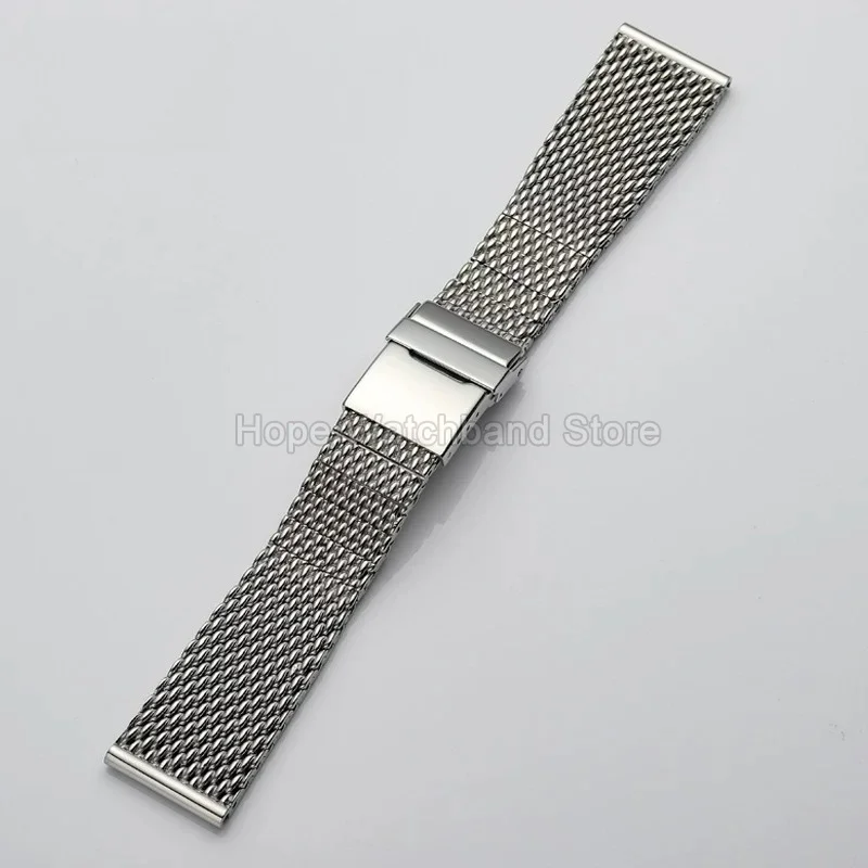 Waterproof High Tensile Shark Mesh Steel Watchband 22mm Straight Interface for Breitling Superocean Chronomat Avenger Navitimer