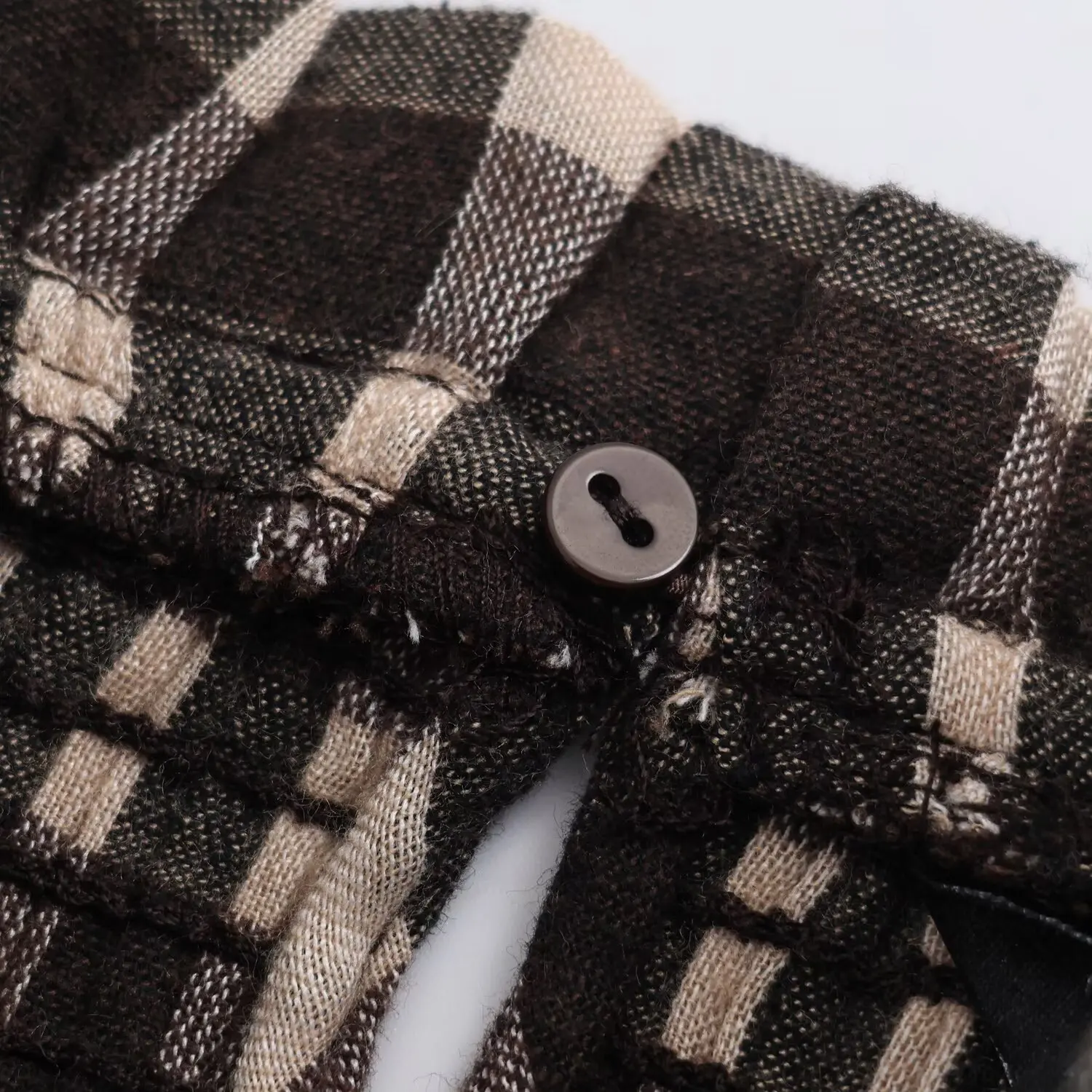 

HH Autumn Women Elegant Princess Sleeve Honeycomb Plaid Slim Round Collar Shirt Female Pleated Long Sleeve Poplin Waist Blouse