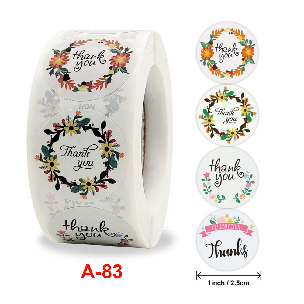 500Pcs 2.5Cm/1Inch Liefde Rood Hart Valentijnsdag Dank U Kinderen Sticker Diy Gift Afdichting label Decoratie Supply Bruiloft