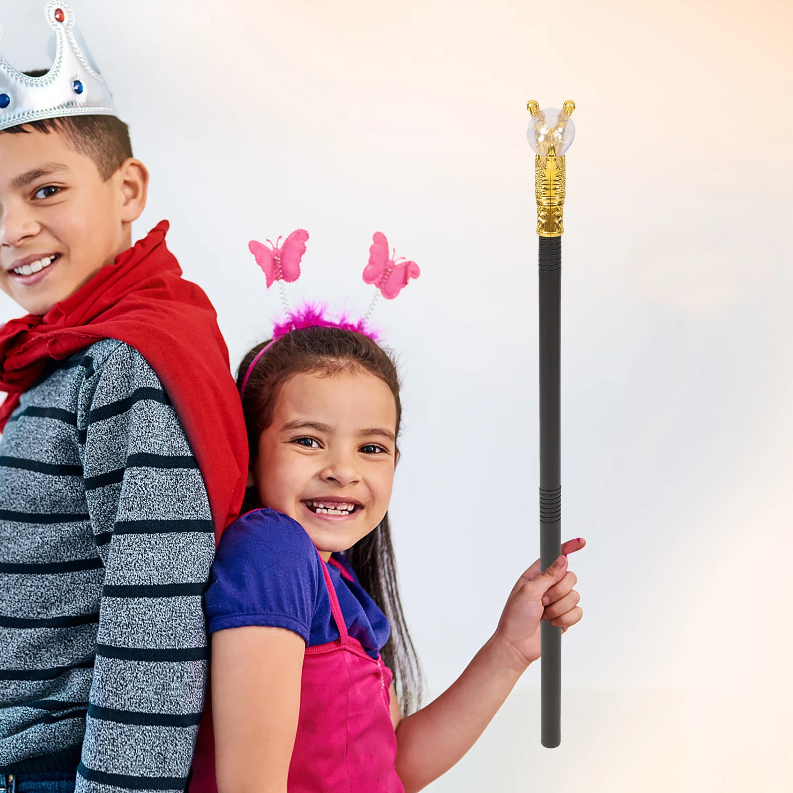 

Elegant King Scepter Costume Prop For Halloween Party Cosplay Wand Walking Stick Eye-Catching Design Durable Stable