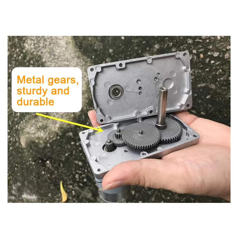 555 메탈 기어 기어 모터, 왕복 메커니즘 모터, 7 타입, 하이 토크 웜 기어 박스 모터, DC 12V, 24V, 45-200RPM